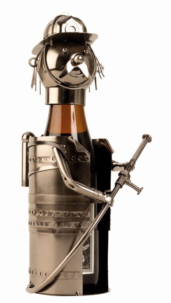Bier-Flaschenhalter Feuerwehr Skulptur Feuerwehrmann - Piccolo Präsent