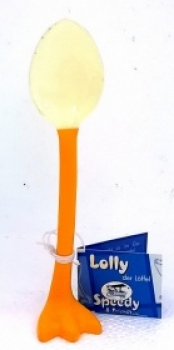 Original Speedy & Friends Eierlöffel Lolly, der Löffel mit dem gelben Fuß -