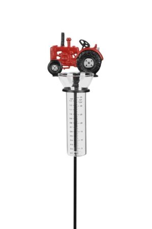 Regenmesser Traktor - Niederschlagsmesser Trecker aus Gusseisen - Gartenstecker Landwirtschaft - Porsche, Massey Ferguson, Schlüter