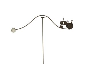 Windspiel Gartenstecker Trecker - Metall Balancer Gartenpendel Traktor mit Glaskugel