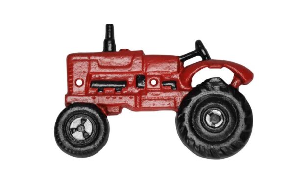 Flaschenöffner Traktor rot, Wandflaschenöffner Trecker aus Gusseisen - Porsche, Massey Ferguson, Schlüter