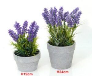 Kunststoff Lavendel Topf- Natürliche Optik Dekopflanze - Lavendelpflanze