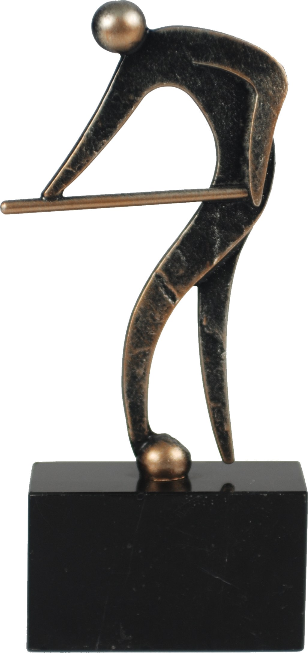 Metall zehn Pin Männliche Bowling Pokal Gold Metall Figur auf Marmor 