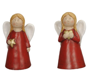 Personalisierbarer Schutzengel mit Namen  - individualisierbarer Namensschutzengel oder für besonderen Anlass Engel - roter Engel - mit Herz