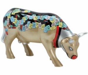 CowParade Moovin All In - Poker Sammlerkuh - mittlere Kuh / CowParade medium