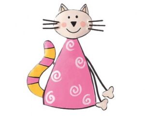 Mila Magnet Katze - Metall