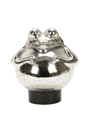 Frosch Wasserdeko - Schwimmfrosch silber - Teichdeko - Springbrunnen Zubehör