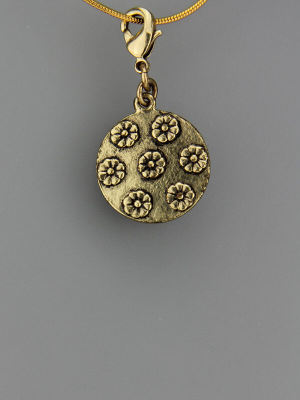 Pilgrim Blumen Amulett Anhänger - goldener Kettenanhänger Blumen Amulett Charms – Bild 2