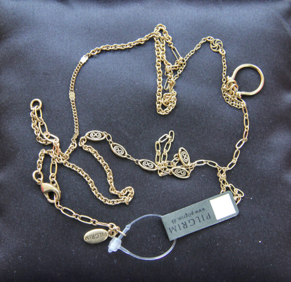 Pilgrim lange Kette Mustermix mit Charms Öse gold - mit Verlängerungskettchen – Bild 2