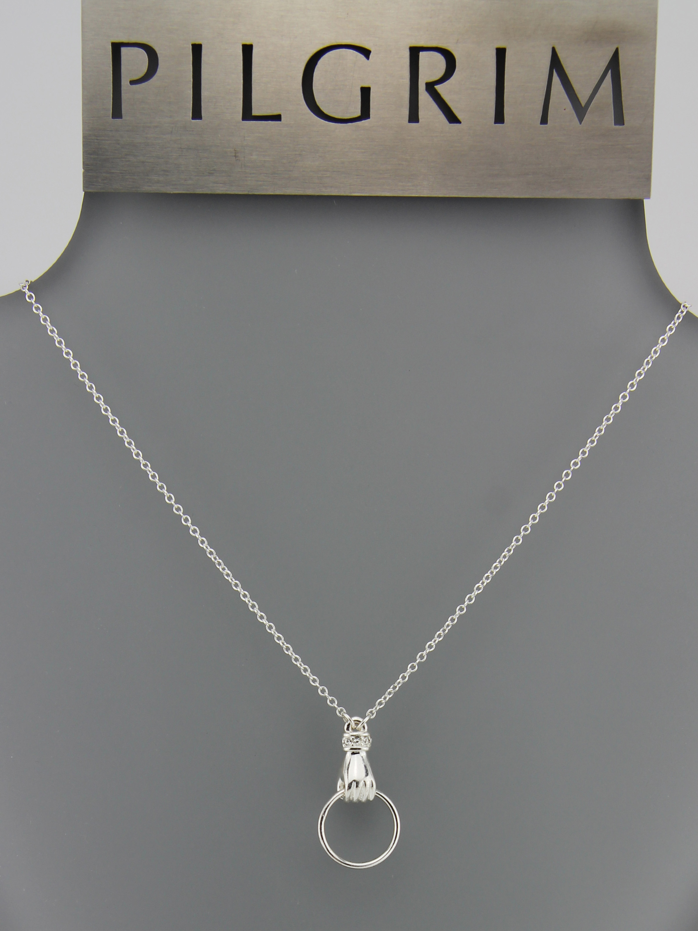 Pilgrim Kette Faust Mit Ring Silber Verlangerungskettchen