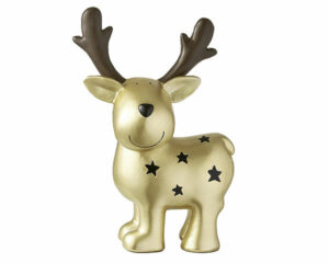 Deko Figur Mila Elch - Karl Gustav - goldenes Rentier 44600
