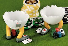 Pokerspieler Speedy & Friends Eierbecher Jacky der Pokerass -Rarität-