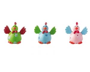 Mila xxs Figur Huhn - Crazy chicken - verrückte Hühner aus Resin