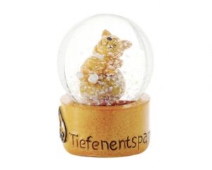 Mila Schneekugel Yoga Katze - Oommh - Tiefenentspannung - Schüttelkugel Kater Garfield