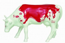 CowParade small Cowgirls Mini Kuh mit Frauen Gesichter - Rarität