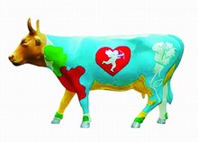 CowParade small Moocho Amor Mini Kuh Liebesbote Amor - Rarität