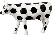 CowParade small Moochester F.C. Mini Kuh Fussball Manchester United - Rarität