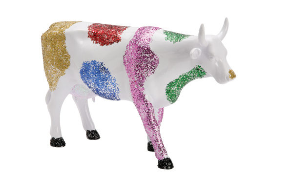 Original CowParade Dedona Cow - Glitzer Kunst Kuh - V. Escoto de Monraz