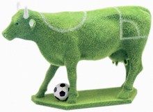 CowParade small Football Cow Mini Kuh Fußball Kunstrasen -Rarität