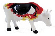 CowParade small Me Ves Te Veo Mini Kuh mit Auge - Rarität