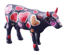 CowParade small Coo-ween of Hearts Mini Kuh mit Herzen - Rarität