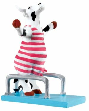 High Dive Cow - CowParade original - small - Mini Sammlerkuh im Badeanzug als Turmspringerin - Rarität