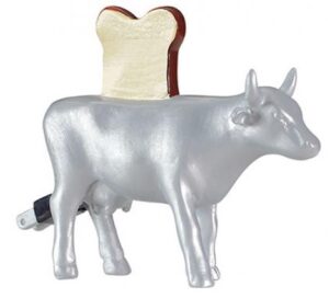 Milktoast - CowParade original - small - Mini Sammlerkuh - Kuh als Toaster!