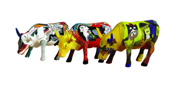 Cowparade Pablo Picasso Collectables Picowso Artpack - 3 x Sondergröße Picowso’s School for the Arts, Picowso’s African Period, Picowso’s Moosicians – Bild 2