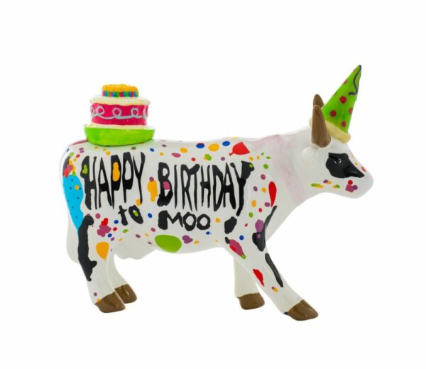 CowParade Happy Birthday to Moo ! Geburtstags Kuh mit Torte