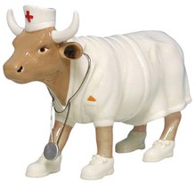 CowParade Nurse Nightencow - Krankenschwester Arzthelferin Kuh