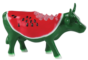 Watermelon Cow - mittlere Kuh / CowParade medium Wassermelone Kuh