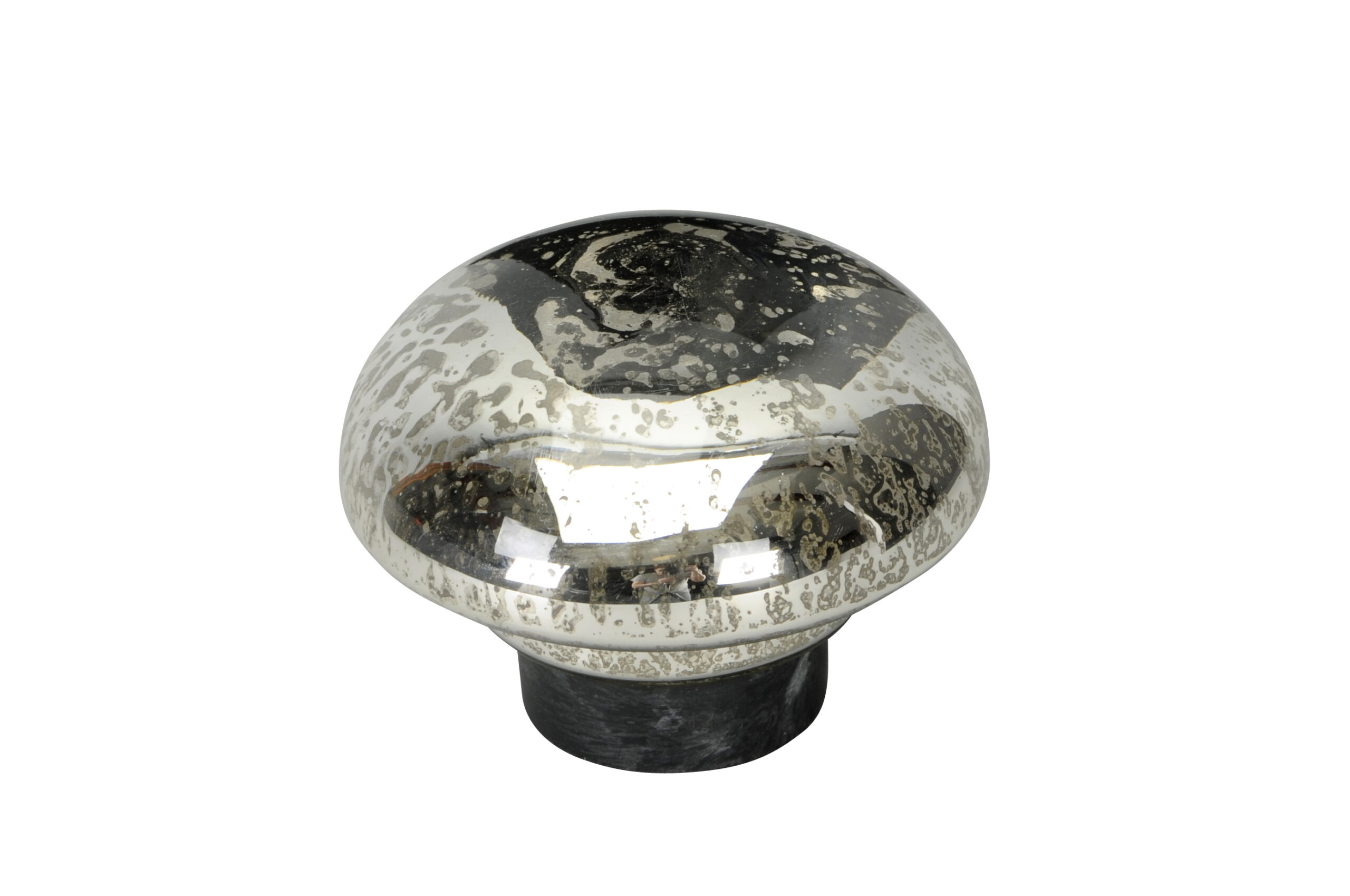 Schwimmlinse Glas, silber glanz, 10cm Teichdeko Springbrunnen