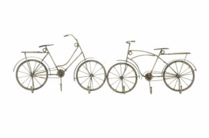 Metall Garderobe Fahrrad - Damenrad -Herrenrad - Hakenleiste Schlüssel Wanddeko