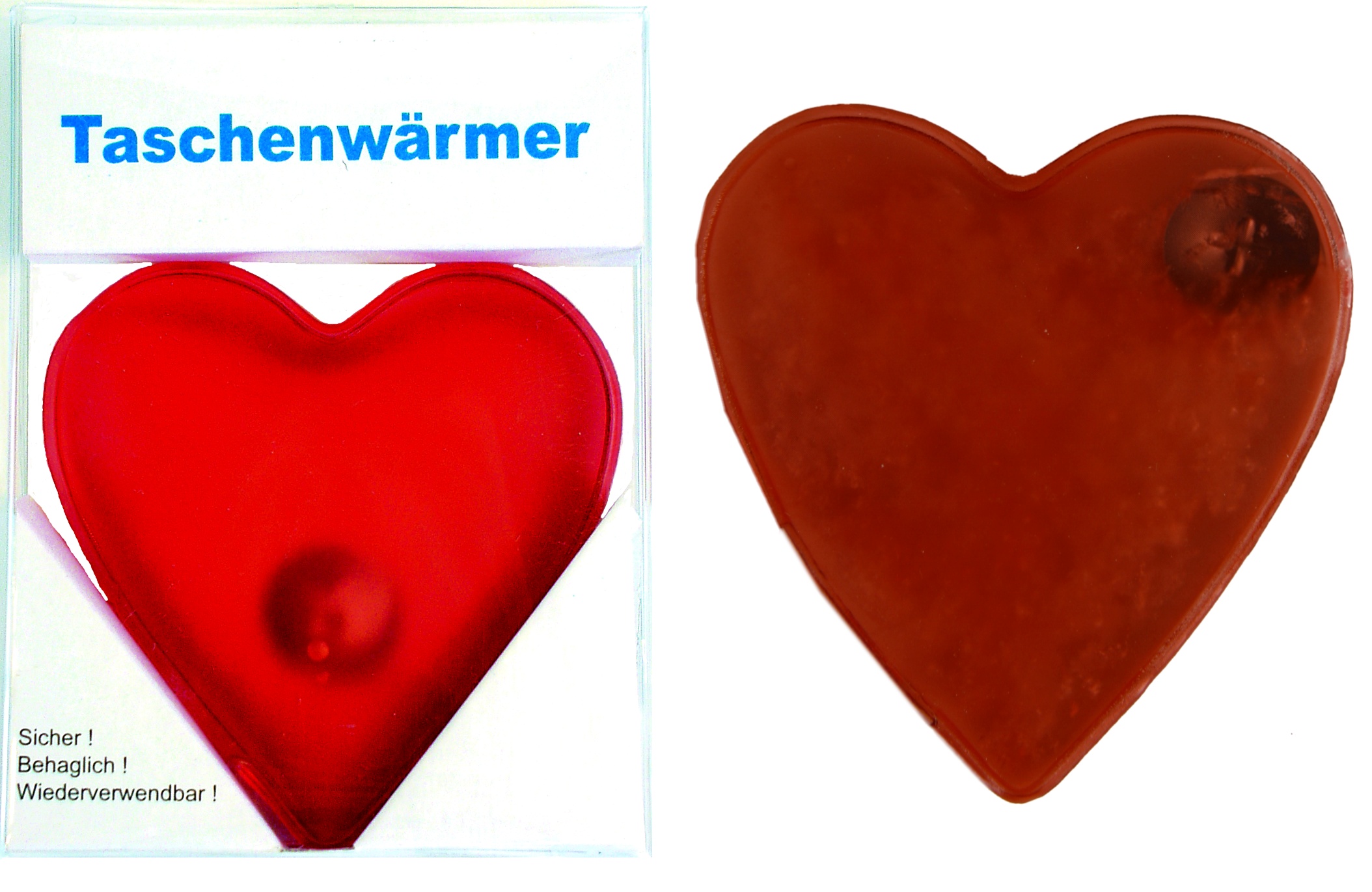 Taschenwärmer Herz Handwärmer Taschenheizkissen Rotes Herz