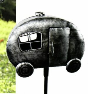 Gartenstecker Teelichthalter Camper - Wohnwagen mit Teelichthalter, Metall