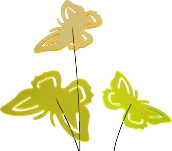 fluoreszierende Gartenstecker Schmetterling Sonnenfänger - Lichtspiel Lichtfänger, Acryl