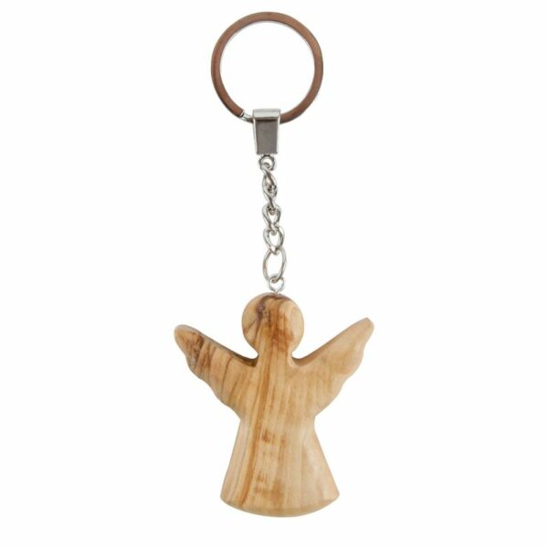 Holz Schutzengel Schlüsselanhänger Engel aus Olivenholz - Holz den Lebens - Wood of Life