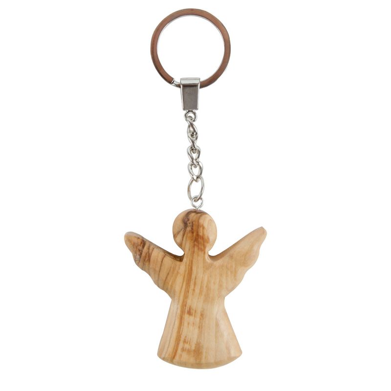 Hig Engel Schutzengel Schlüsselanhänger Holz Olivenholz Handarbeit aus d Land 