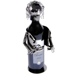 Flaschenhalter Barbier Skulptur Friseur - Hairdresser - Frisör Weinflaschenhalter, Metall