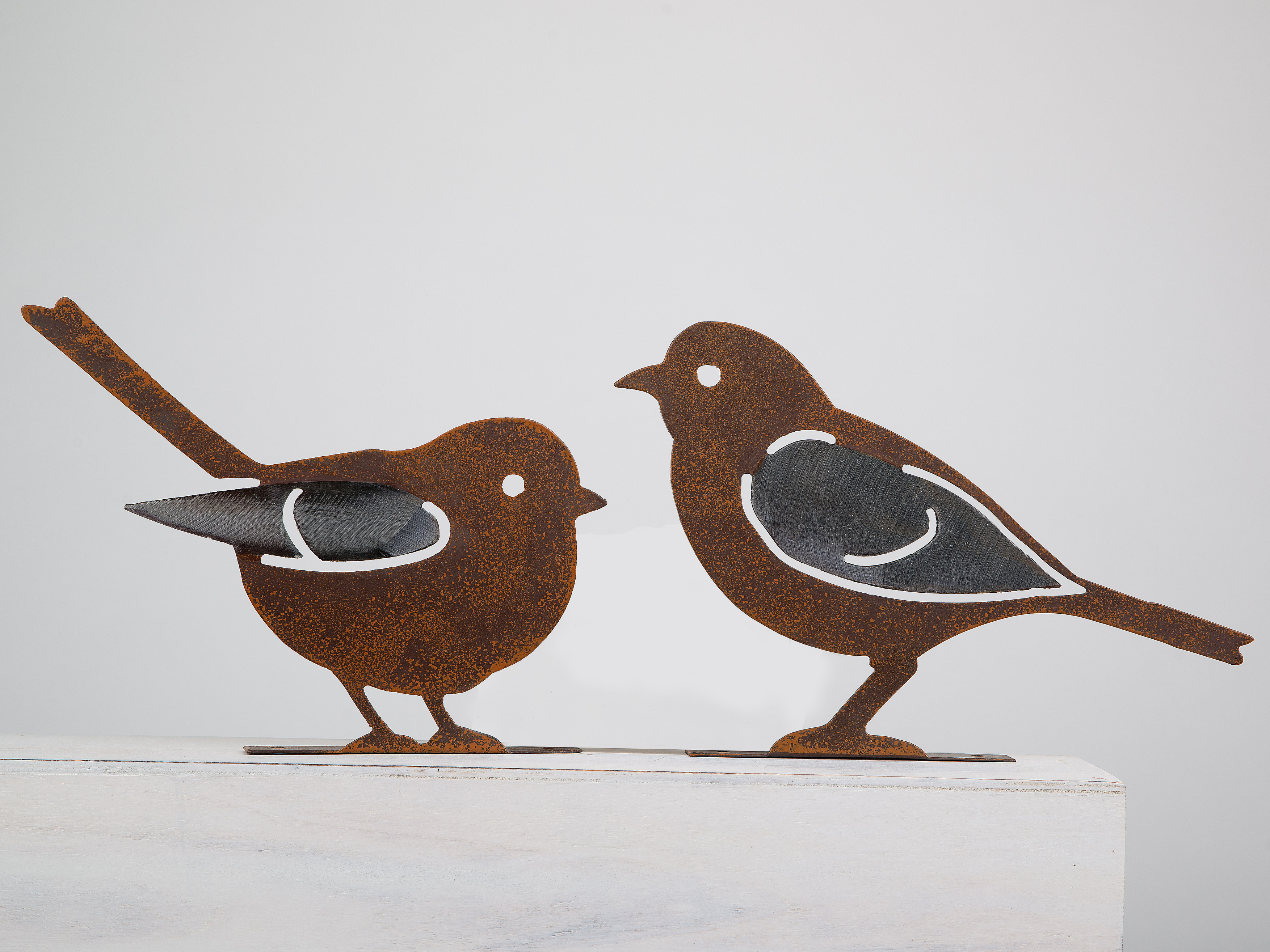 Stammdekoration Metall Vogel Silhouette Handcrafted Metal Garden Art