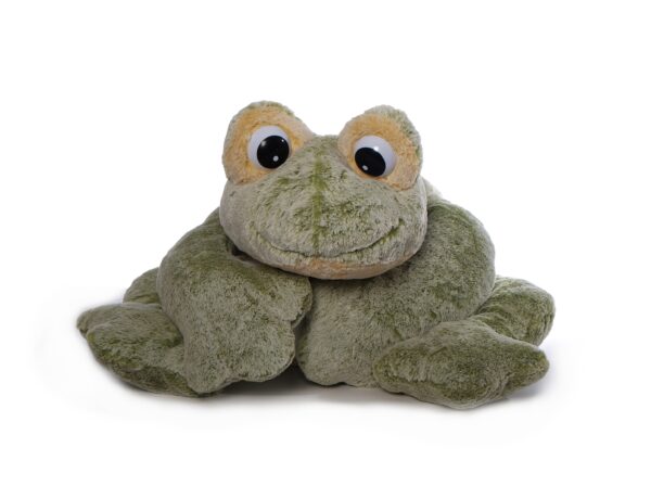 Freaky Frosch Plüschtier XXL, grün-gelb, 97cm - Kuschelfrosch Schmusetier extrem flauschig weich!