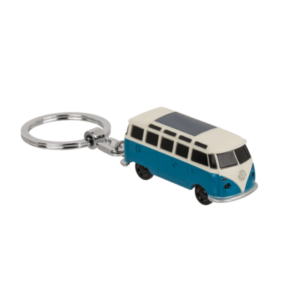 VW Schlüsselanhänger Bulli mit LED Taschenlampe - T1 VW Bus Samba Metall-Schlüsselring Modellauto