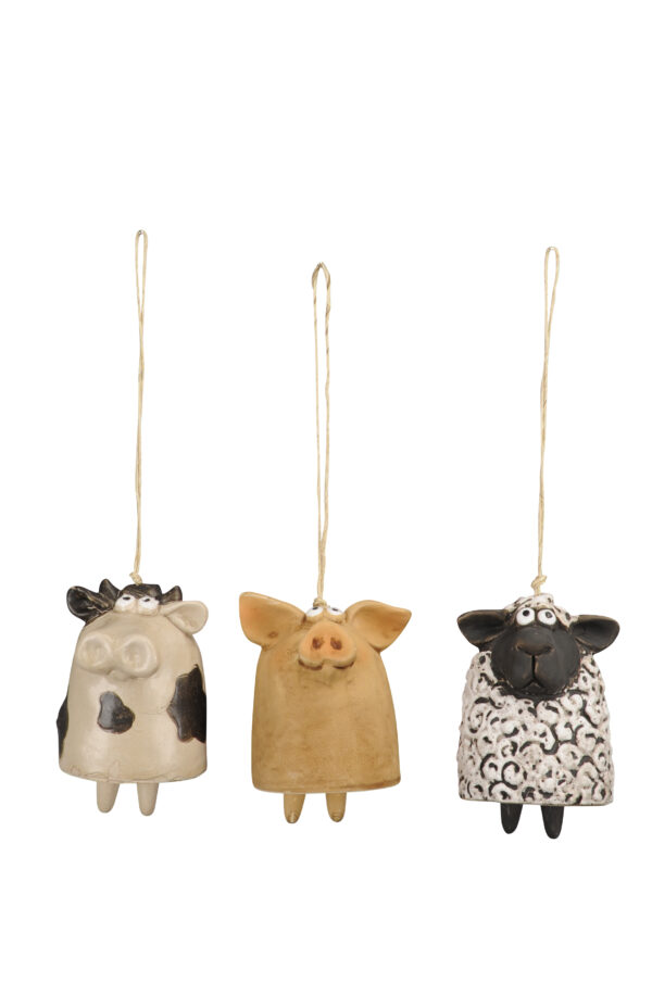 Keramik Glocke Tiere -Schaf Glocke, Schwein Glocke , Kuh Glocke zum Hängen 582160-000-993