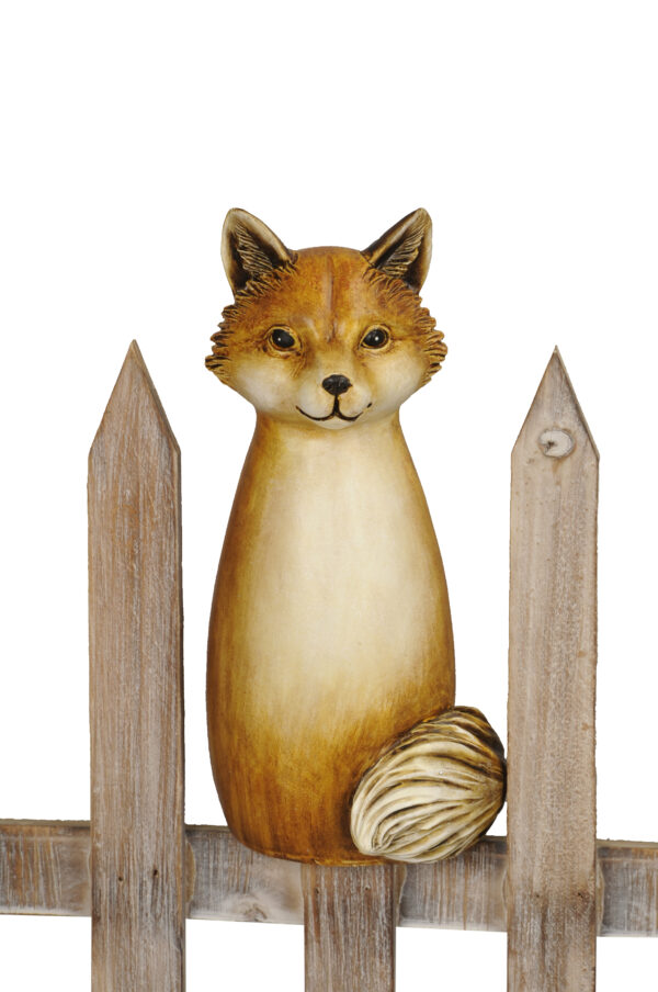 Fuchs Zaunhocker Waldtiere Zaunfigur - Gartendeko Zaungäste natürliche Optik