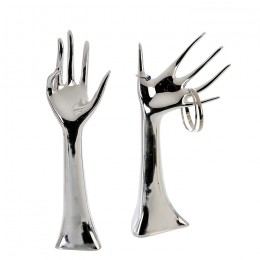 Schmuckhand silber, Deko Hand Schmuckständer 31cm