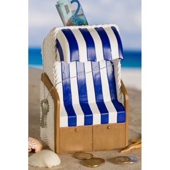Spardose Strandkorb  Möwe Strand  Urlaubskasse maritimes Design Urlaub 