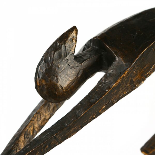 Fahrrad Skulptur Radfahrer - Racer Art Deko Bronze-Finish mit Zitatanhänger – Bild 5