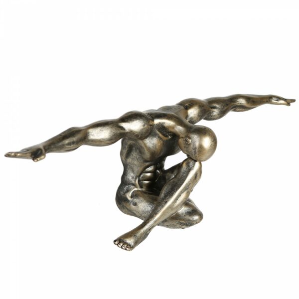 Athleten Skulptur CLIFFHANGER Figur Kunstobjekt 61cm - Aktskulptur Body Talk