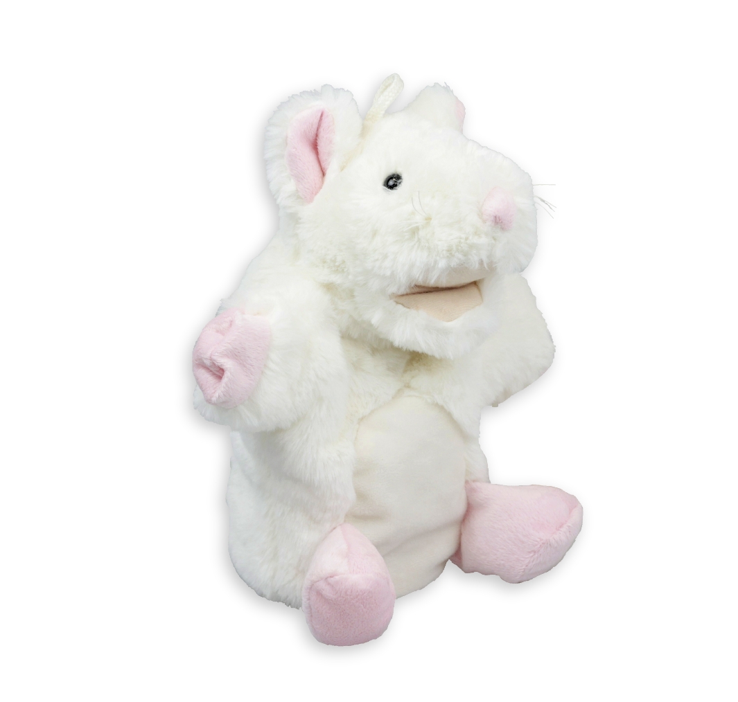 Stofftier Handpuppe Ratte Kuscheltier - Plüschtier - Schmusetier - Super Soft Plüsch