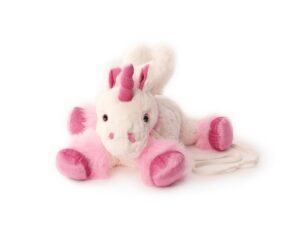 Kinder Handtasche Einhorn weiß, Kinder Kuscheltasche Tier Plüsch